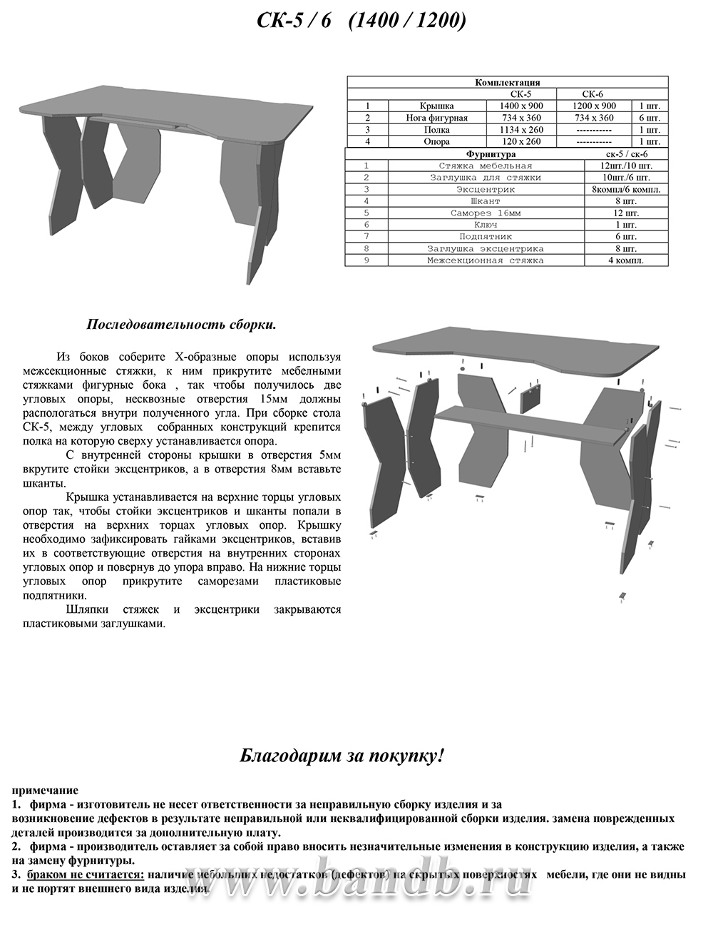 Стол для геймера СК5-1400 цвет венге/кромка красная Картинка № 10