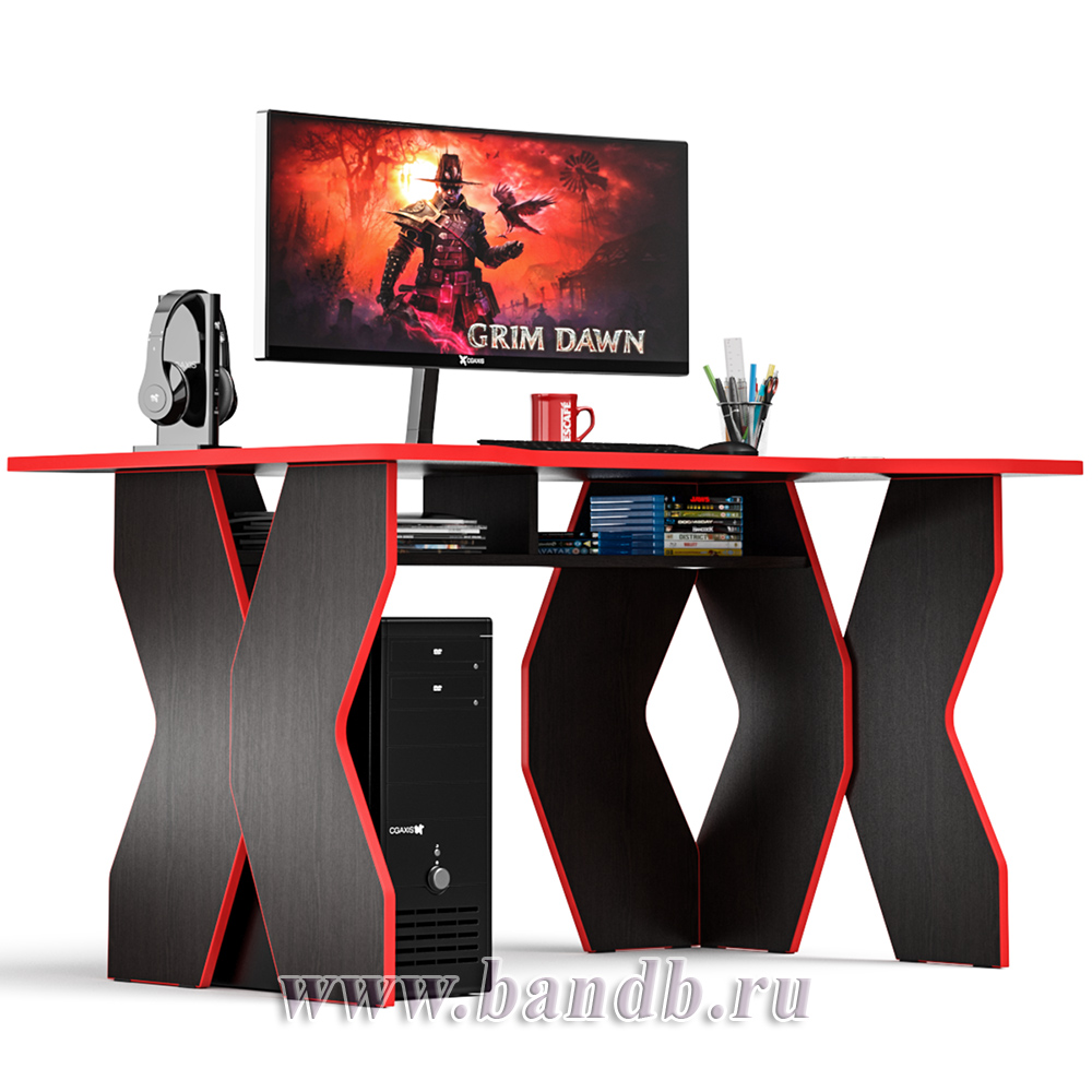 Стол для геймера СК5-1400 цвет венге/кромка красная Картинка № 3