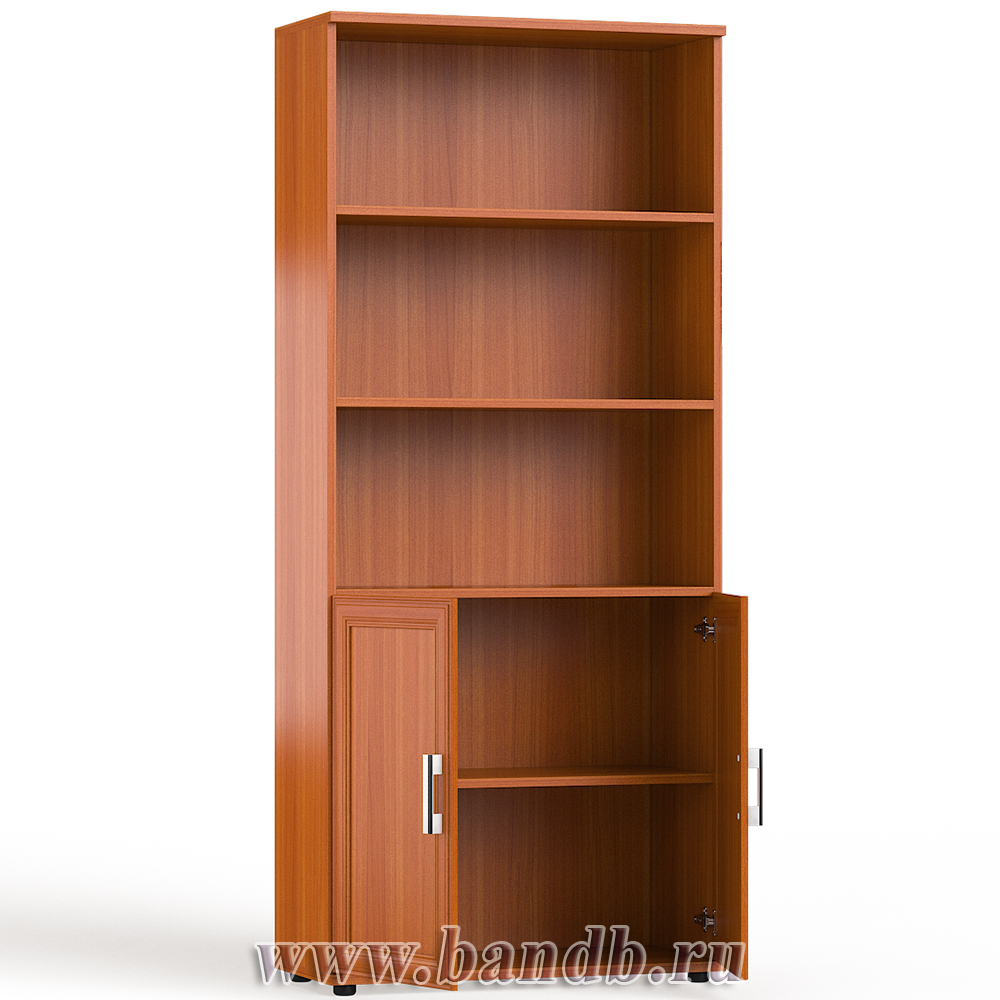 Шкаф для книг без стекла С-МД-2-02 цвет вишня Картинка № 4