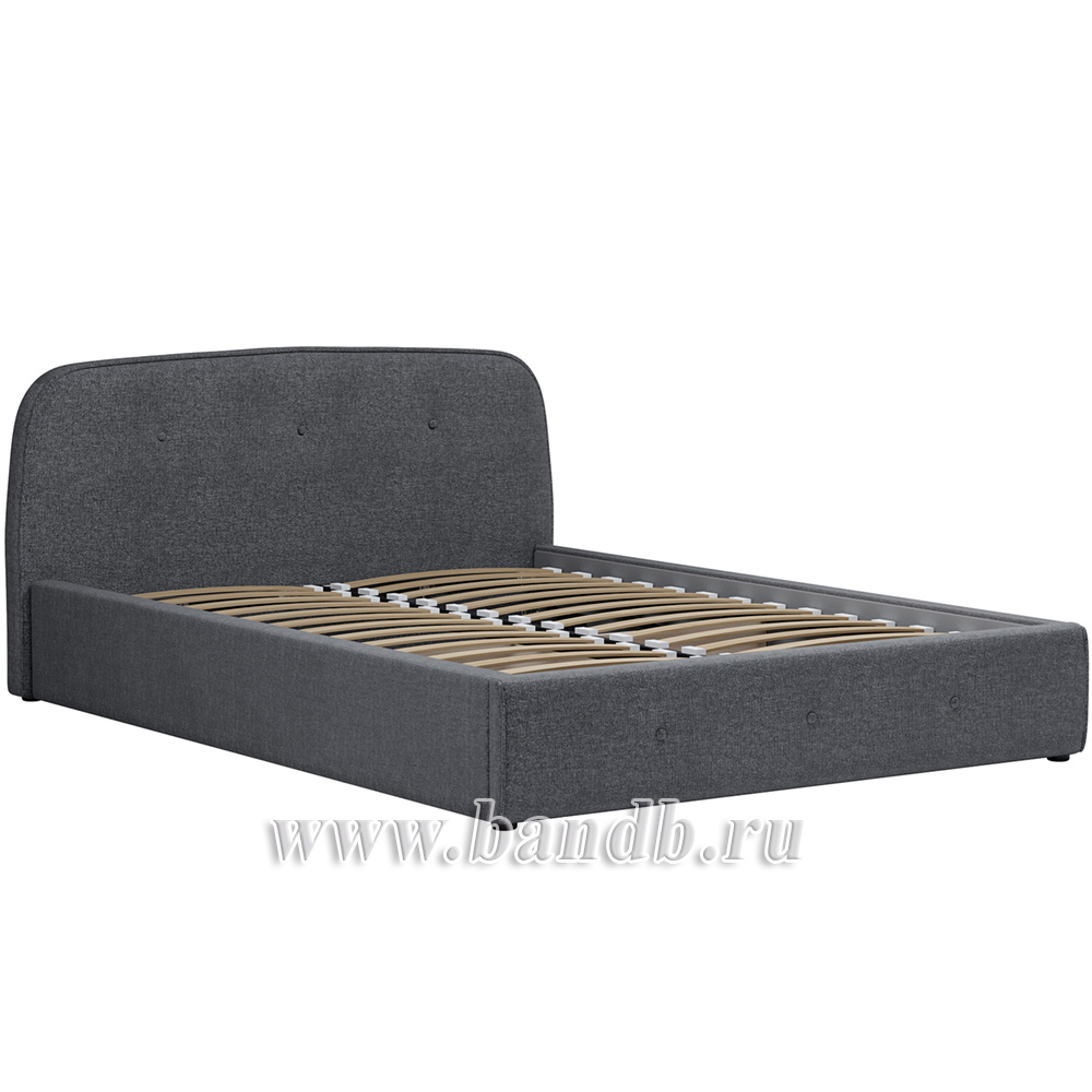 Кровать интерьерная Илона 1400 с подъёмным основанием ткань Ролан 16/1 рогожка Картинка № 8