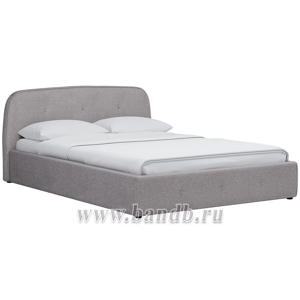 Кровать интерьерная Илона 1400 с подъёмным основанием ткань Ролан 0475/1 рогожка Картинка № 7