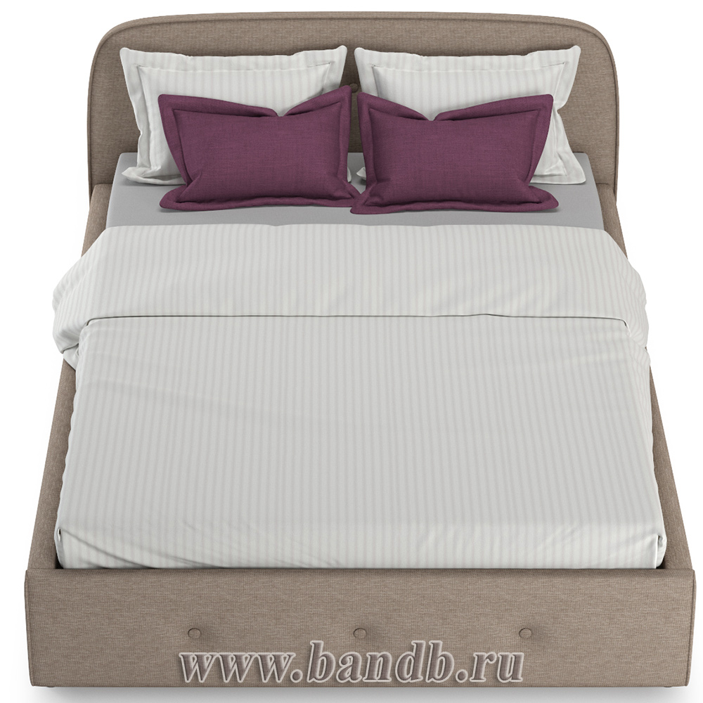 Кровать интерьерная Илона 1400 с подъёмным основанием ткань Ролан 1334/2 рогожка Картинка № 5