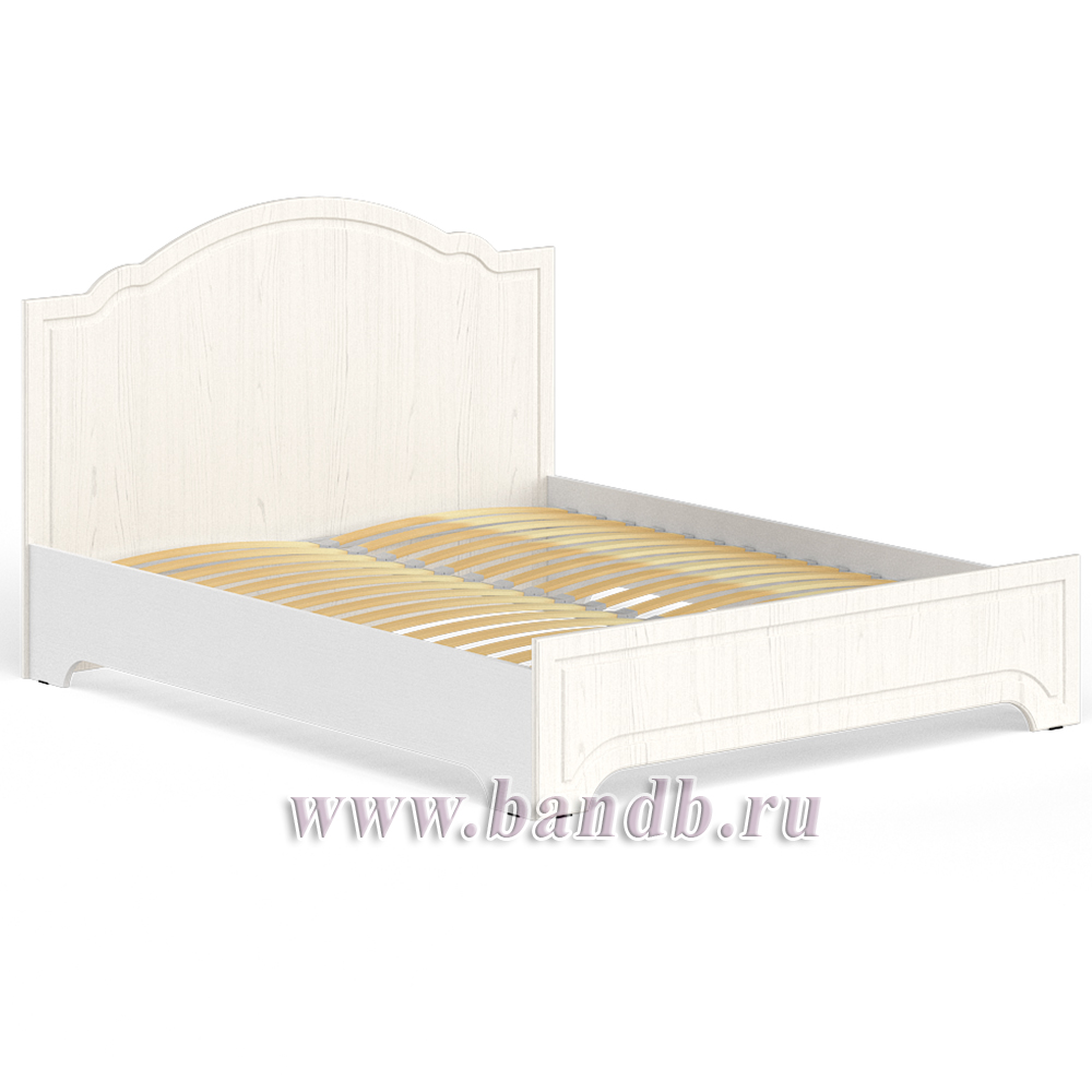 Кровать Ливерпуль 1600 с основанием цвет ясень ваниль/белый Картинка № 2