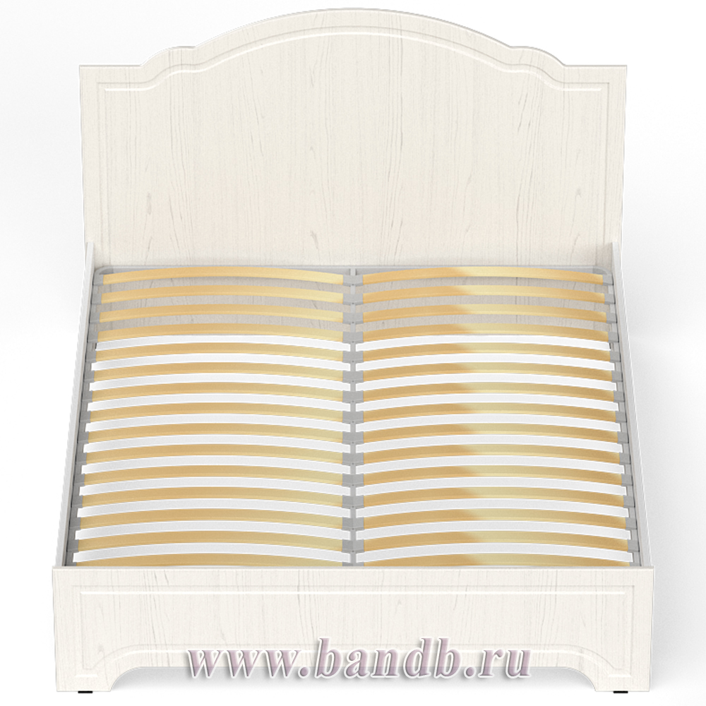 Кровать Ливерпуль 1600 с основанием цвет ясень ваниль/белый Картинка № 4