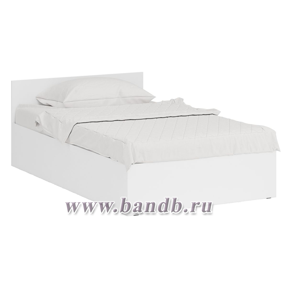 Кровать белая односпальная 1200 с угловым шкафом Стандарт цвет белый Картинка № 5
