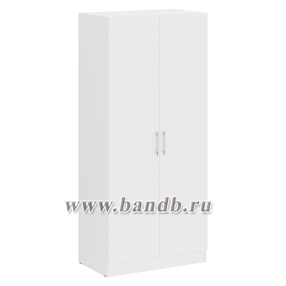 Односпальная Кровать белая с ящиками 900 со шкафом для одежды 2-х створчатым Стандарт цвет белый Картинка № 8