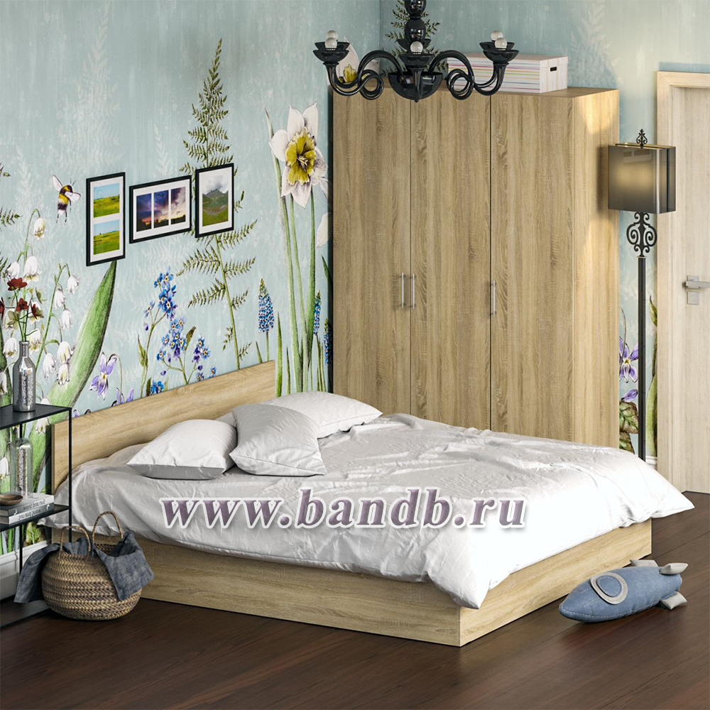 Спальный гарнитур № 1 Стандарт с кроватью 1800 цвет дуб сонома Картинка № 5