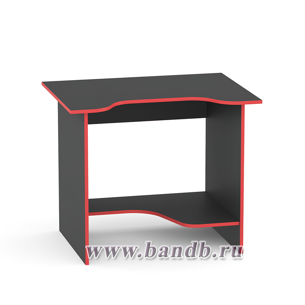 Стол компьютерный игровой Сокол КСТ-03 цвет чёрный с красной кромкой Картинка № 2