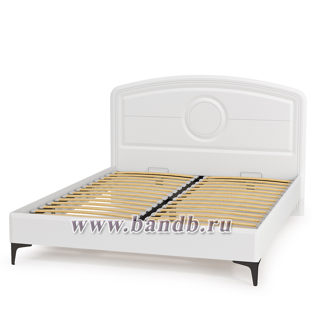 Кровать с ортопедическим основанием Валенсия 11.36.01 цвет белый шагрень Картинка № 3