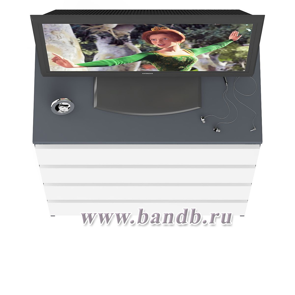 Комод четыре ящика Мори МК800.4 цвет графит/белый Картинка № 9 Комод четыре ящика Мори МК800.4 цвет графит/белый Картинка № 9