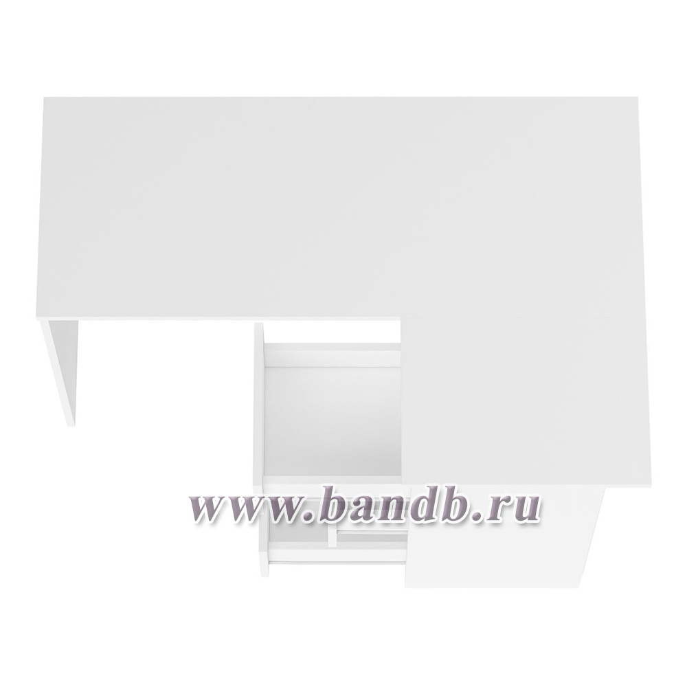 Угловой компьютерный стол Мори МС-16 правый цвет белый Картинка № 11