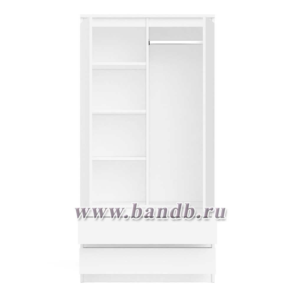 Шкаф-комод два ящика и две дверки Мори МШ900.1 цвет белый Картинка № 10