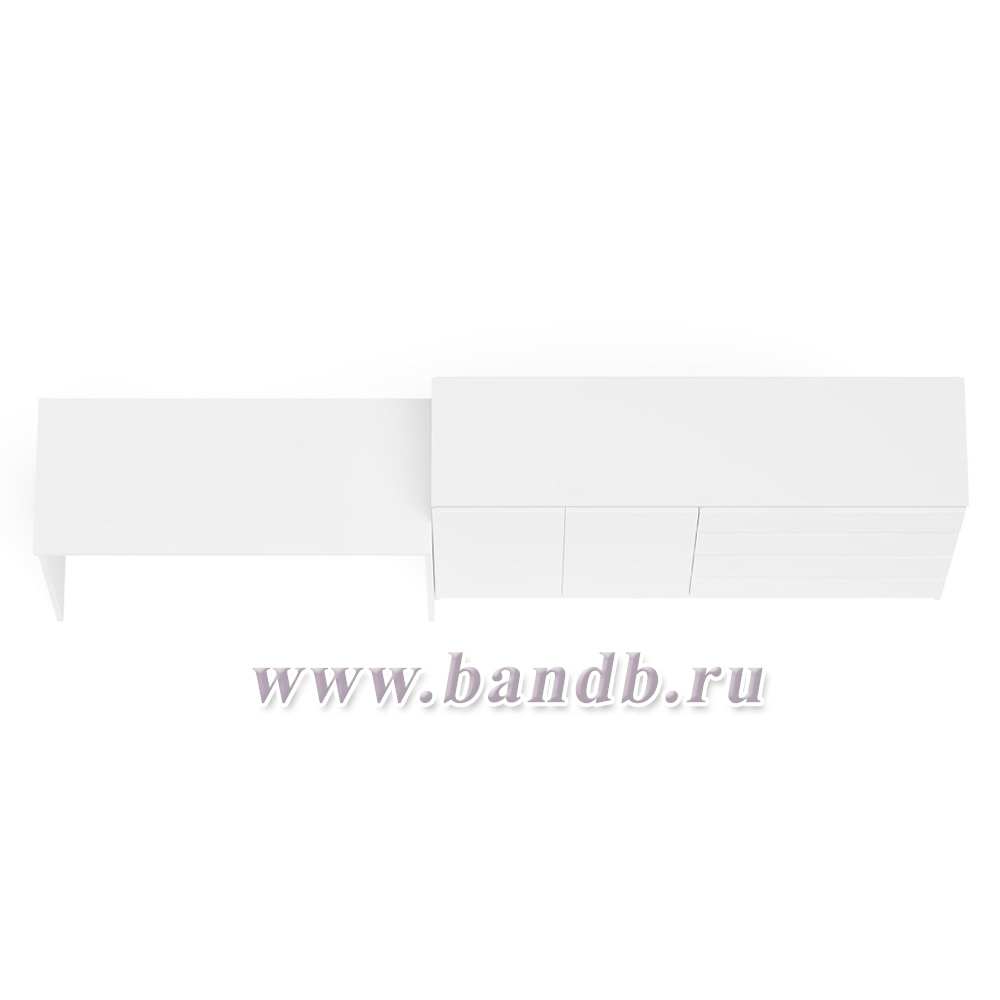 Тумба-комод Мори 1600.1 с письменным столом МСП1200 цвет белый Картинка № 12
