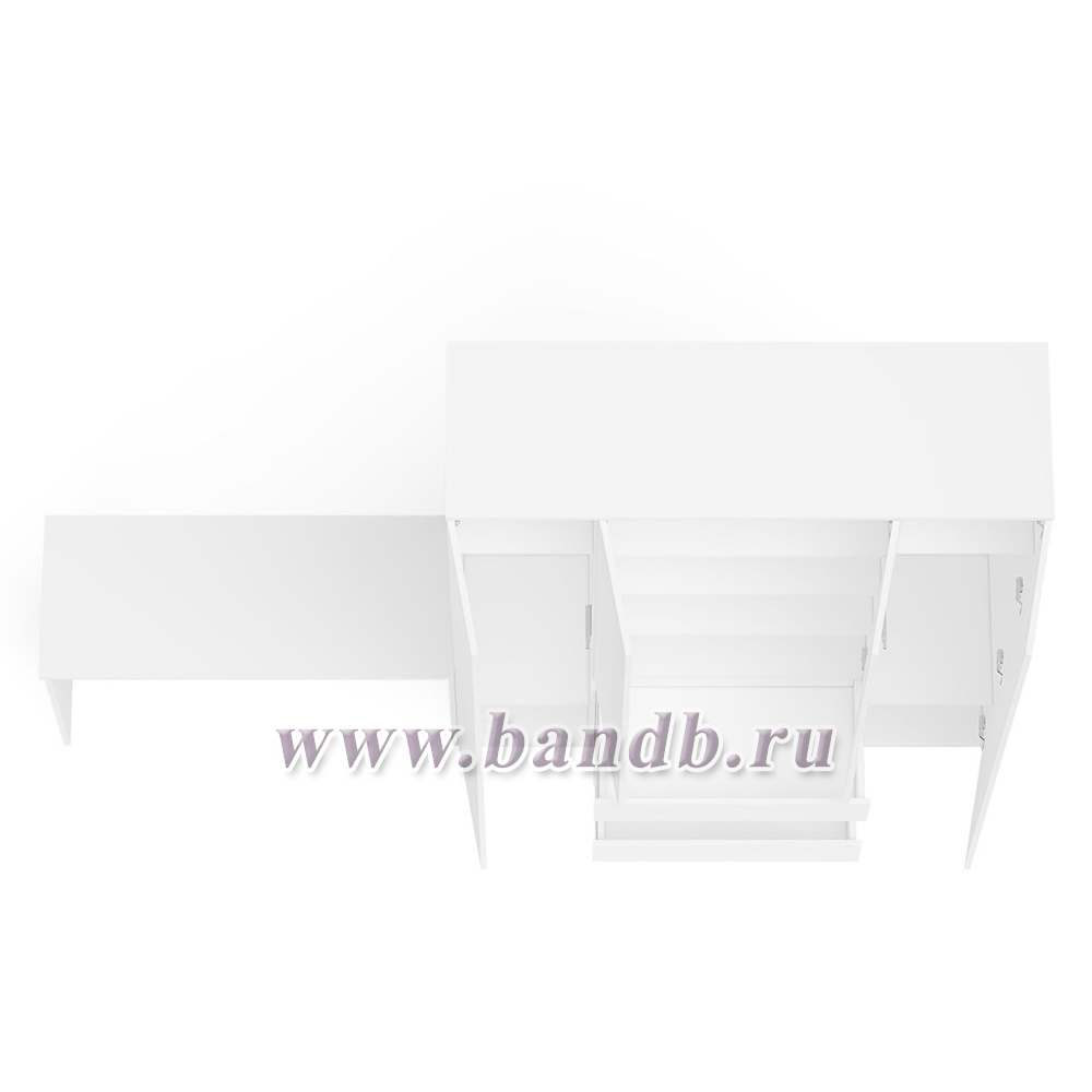 Стол письменный 1200 и шкаф-комод МШ1600 Мори цвет белый Картинка № 10