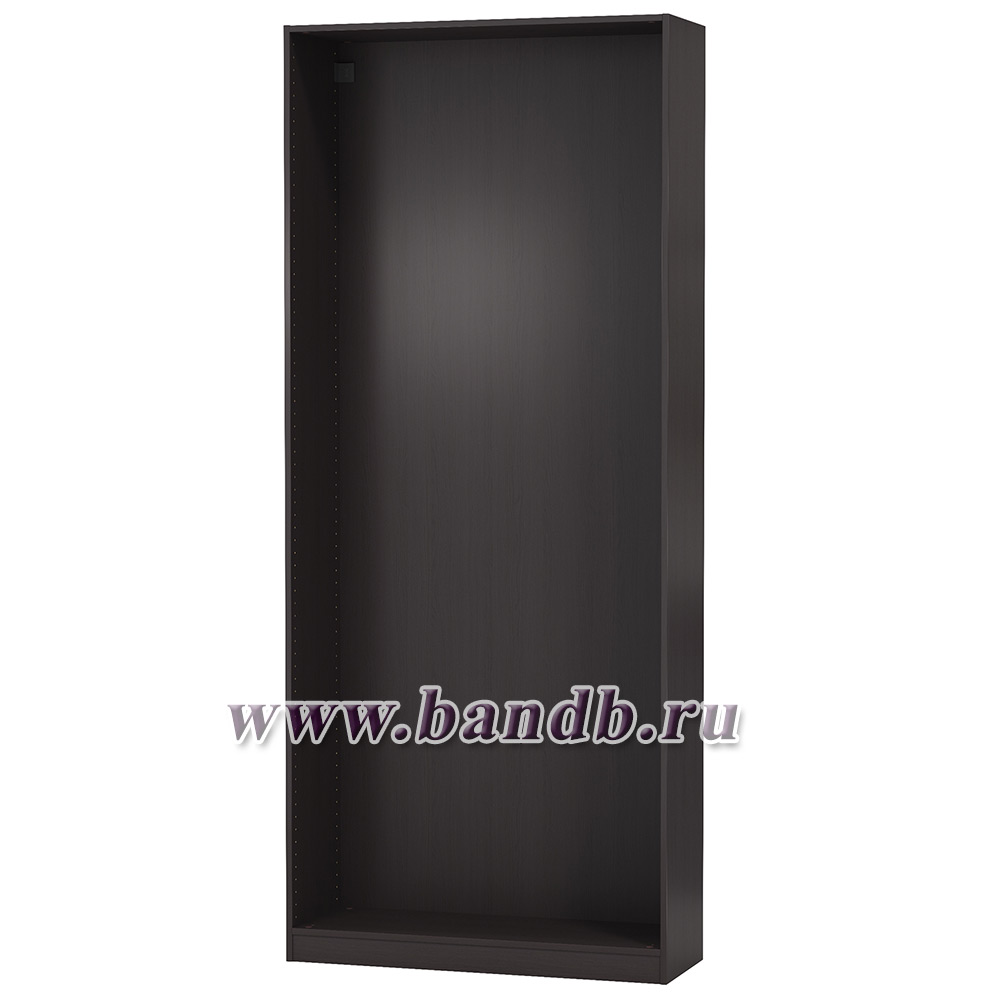 Каркас шкафа ИКЕА ПАКС, цвет чёрно-коричневый, ШхГхВ 100х35х236 см., корпус шкафа для гардероба Картинка № 2