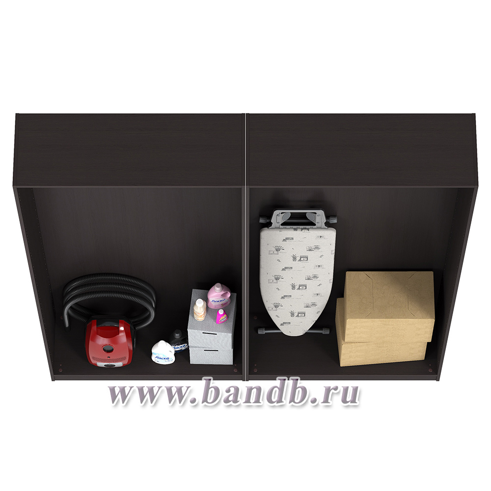 Каркас шкафа ИКЕА ПАКС 200 см., цвет чёрно-коричневый, ШхГхВ 200х35х236 см., корпус шкафа для гардероба Картинка № 2