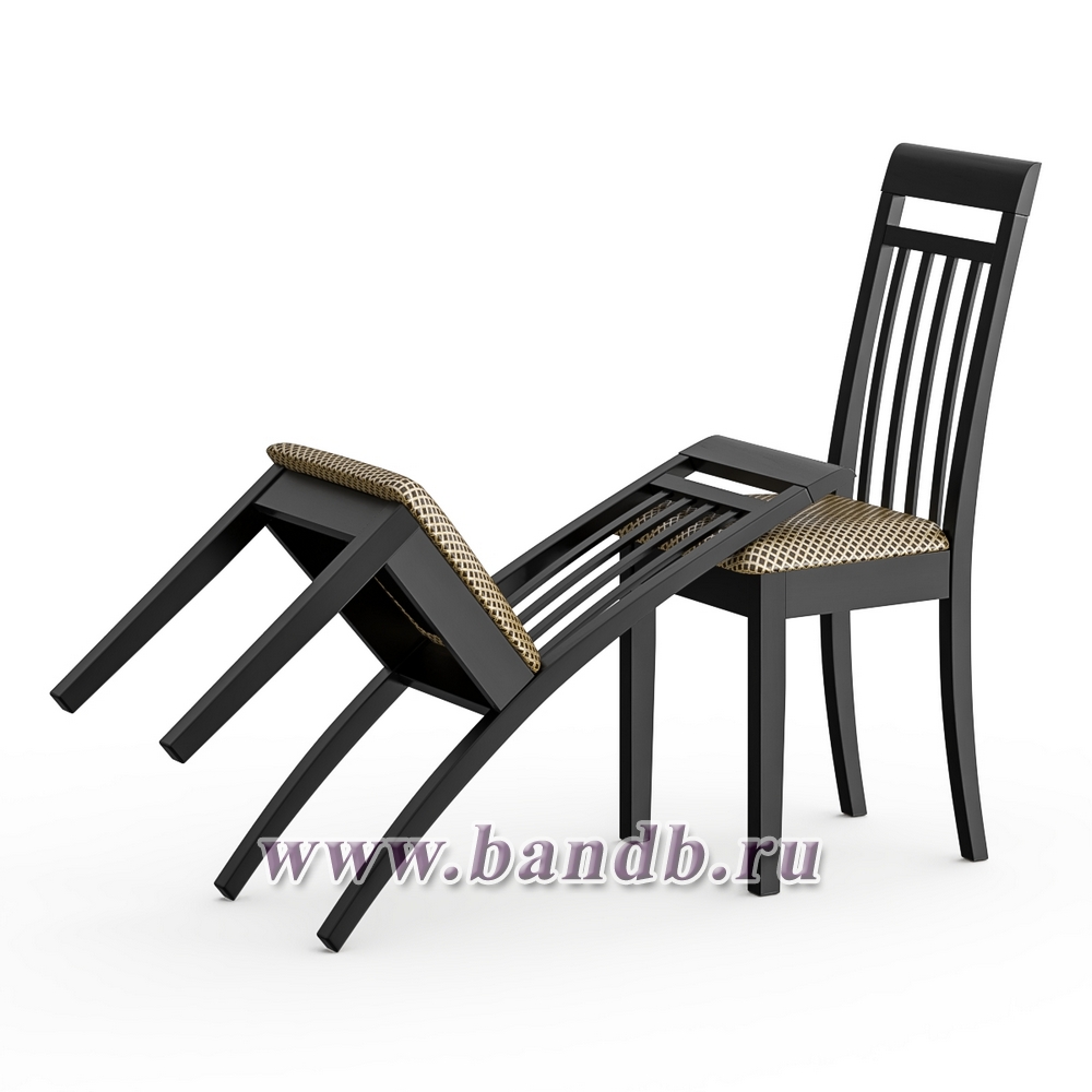 Два стула Мебель--24 Гольф-11 цвет массив берёзы венге обивка ткань атина коричневая Картинка № 4