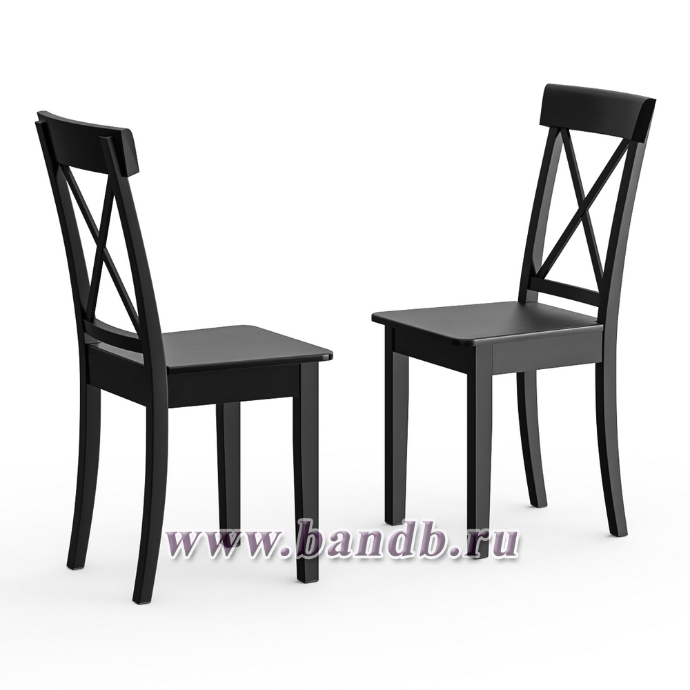 Комплект из двух стульев Мебель--24 Гольф-14 цвет массив берёзы венге, деревянное сиденье венге Картинка № 3