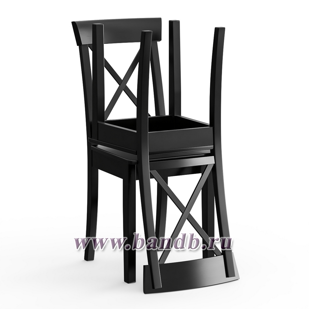 Комплект из двух стульев Мебель--24 Гольф-14 цвет массив берёзы венге, деревянное сиденье венге Картинка № 5