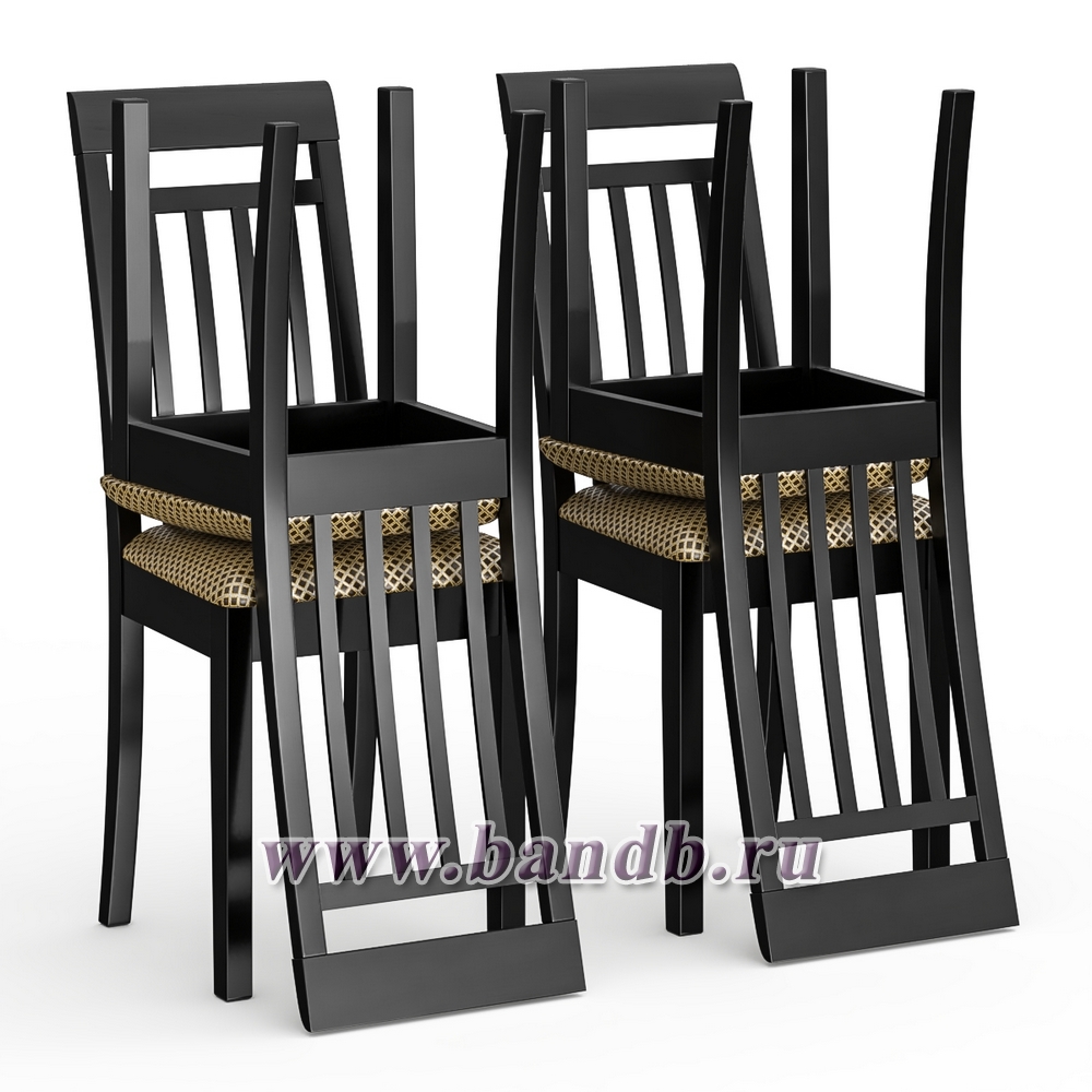 Четыре стула Мебель--24 Гольф-11 цвет массив берёзы венге обивка ткань атина коричневая Картинка № 5