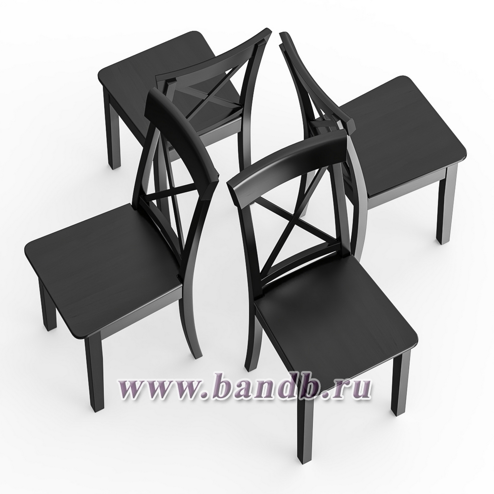 Четыре кухонных стула Мебель--24 Гольф-14 цвет массив берёзы венге, деревянное сиденье венге Картинка № 3