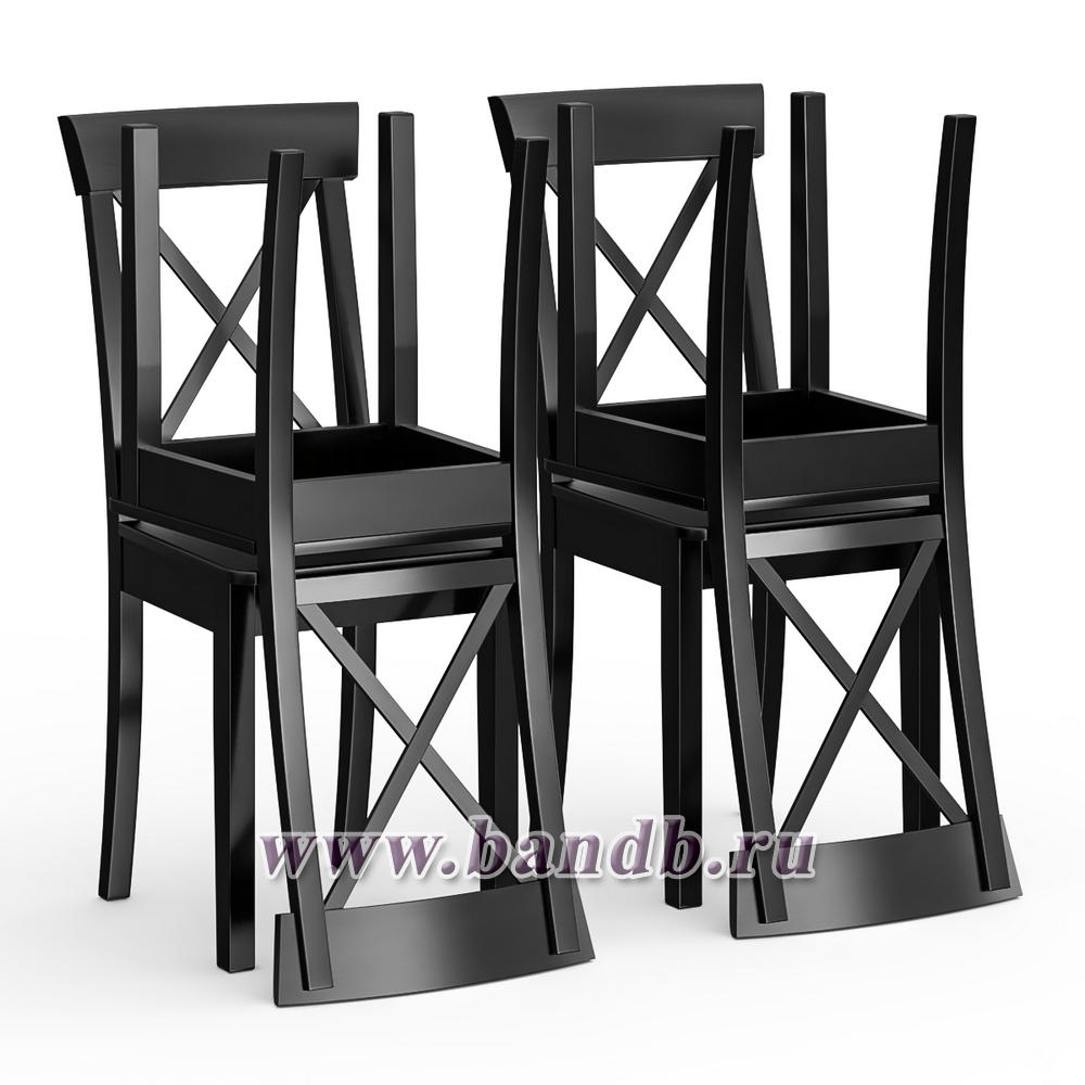 Четыре кухонных стула Мебель--24 Гольф-14 цвет массив берёзы венге, деревянное сиденье венге Картинка № 5