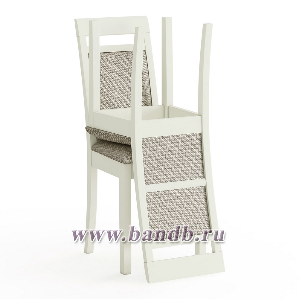 Пара кухонных стульев Мебель--24 Гольф-12 цвет массив берёзы слоновая кость обивка ткань атина бежевая Картинка № 5
