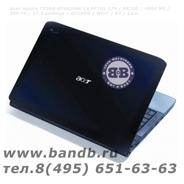 Acer Aspire 7738G-874G50Mi LX.PFT02.179 / P8700 / 4096 Мб / 500 Гб / 17,3 дюймов / GT240M / Win7 / BT / Cam Картинка № 2
