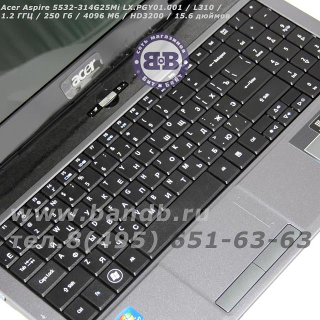 Acer Aspire 5532-314G25Mi LX.PGY01.001 / L310 / 1.2 ГГЦ / 250 Гб / 4096 Мб / HD3200 / 15.6 дюймов Картинка № 3