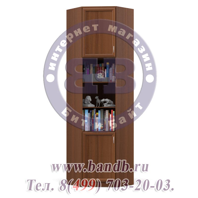 Шкаф 2-х дверный угловой Альмира цвет орех Картинка № 3