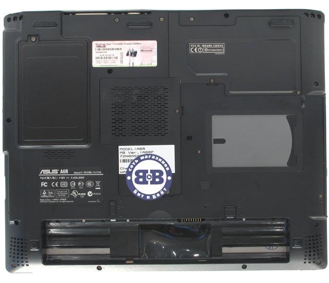 Ноутбук ASUS A6Rp T2060 / 512Mb / 80Gb / DVD±RW / ATI200M 128Mb / Wi-Fi / 15,4 дюйма / WVistaHB Картинка № 5