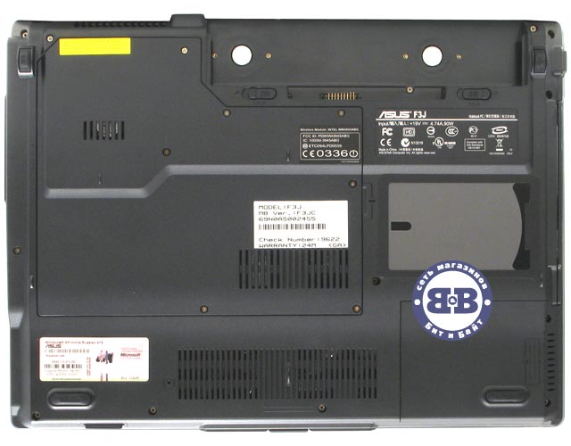 Ноутбук ASUS F3Jc T5200 / 1024Mb / 120Gb / DVD±RW / nVidia 7300 128Mb / 15,4 дюйма / WVistaHB Картинка № 5