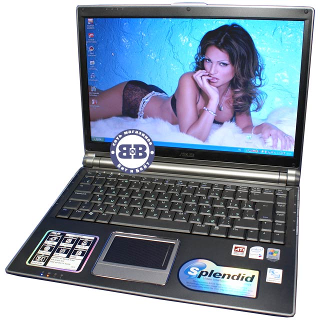 Ноутбук ASUS W3J Т2300 / 2048Mb / 160Gb + 60Gb / ATI X1600-256Mb / 14 дюймов Картинка № 1