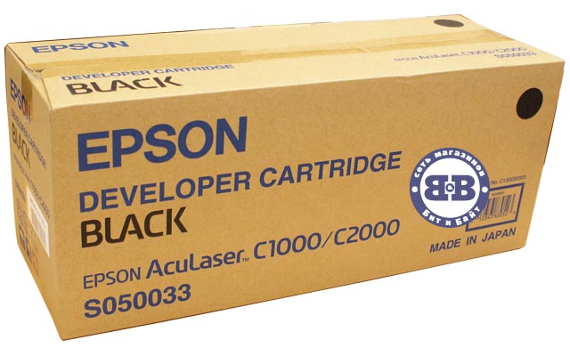 Чёрный тонер-картридж для Epson AcuLaser C1000, C2000, C2000PS C13S050033 Black 0033 Картинка № 1