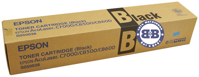 Чёрный тонер-картридж для Epson AcuLaser C8600 серии C13S050038 Black 0038 Картинка № 1