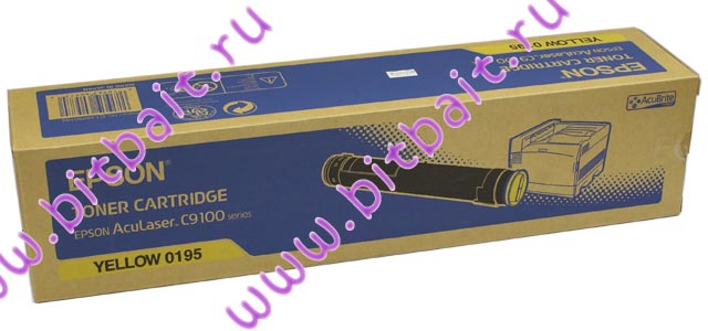 Жёлтый тонер-картридж для Epson AcuLaser C9100 C13S050195 Yellow 0195 Картинка № 1