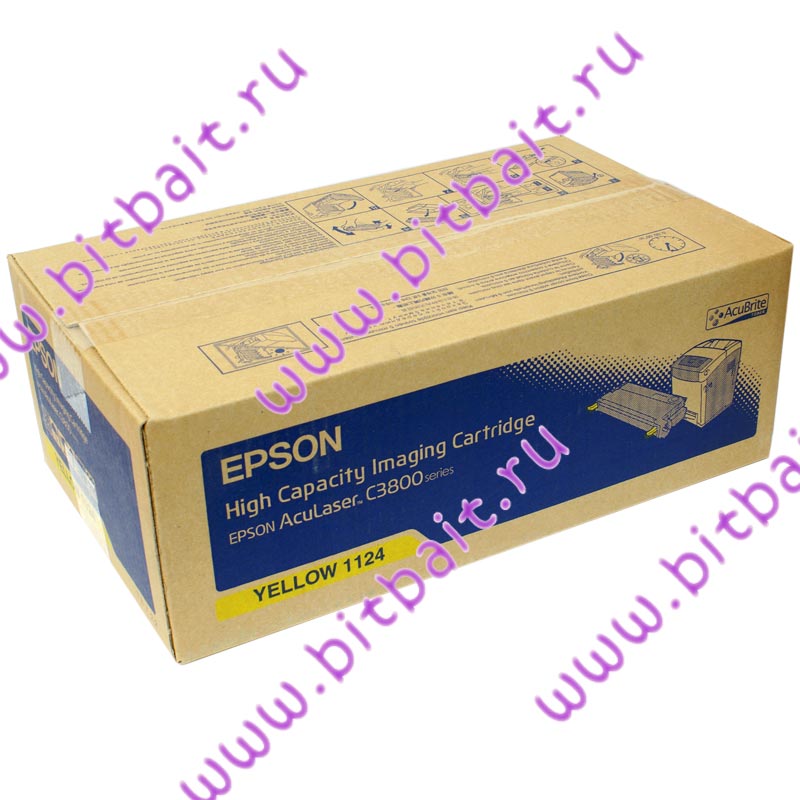 Жёлтый тонер-картридж для Epson AcuLaser C3800 C13S051124 Yellow 1124 Картинка № 1