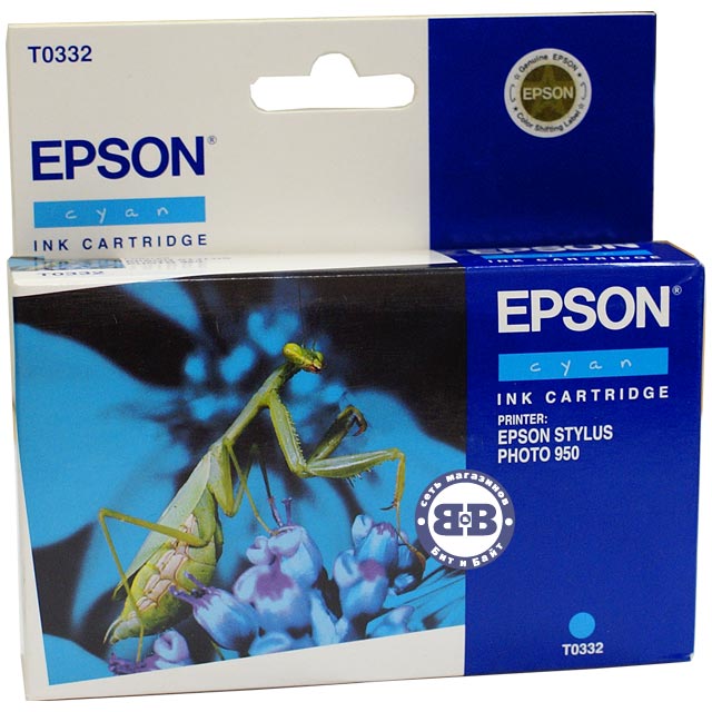 Голубой картридж для Epson Stylus Photo 950 C13T033240 T0332 Картинка № 1