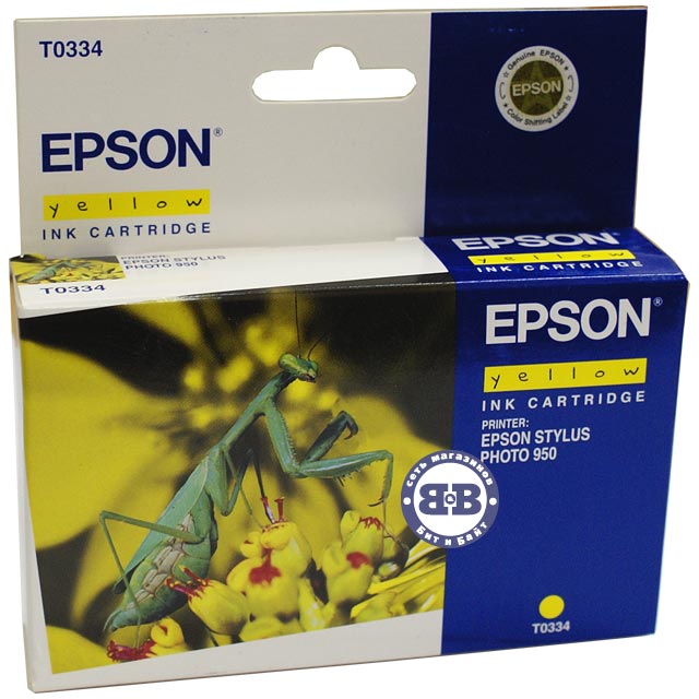 Жёлтый картридж для Epson Stylus Photo 950 C13T033440 T0334 Картинка № 1