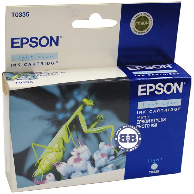 Светло-голубой картридж для Epson Stylus Photo 950 C13T033540 T0335 Картинка № 1