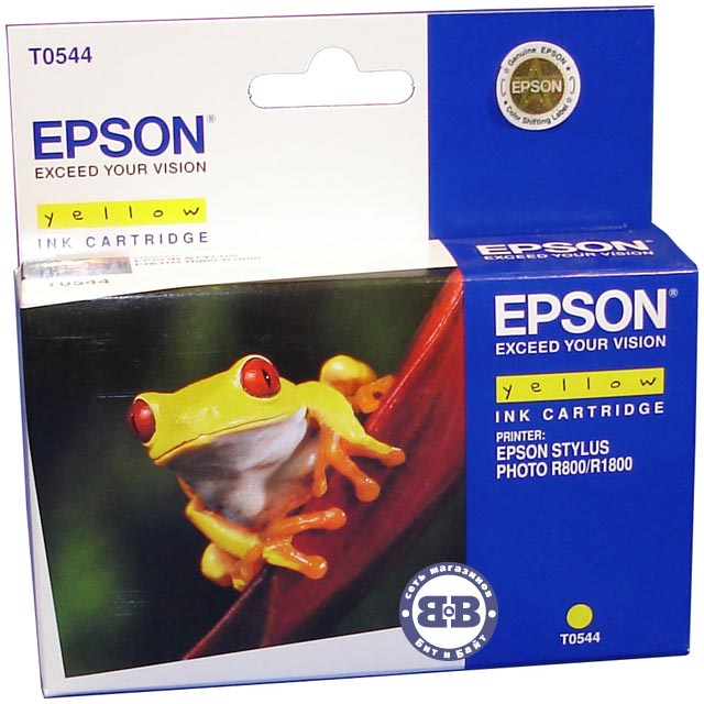 Жёлтый картридж для Epson R800, R1800 C13T054440 T0544 Картинка № 1