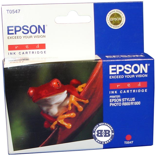 Красный картридж для Epson R800, R1800 C13T054740 T0547 Картинка № 1