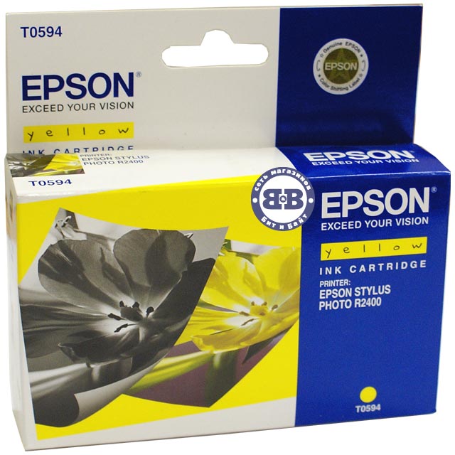 Жёлтый картридж для Epson R2400 C13T059440 T0594 Картинка № 1