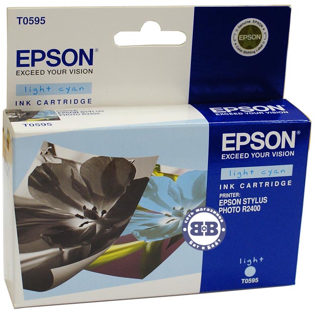 Светло-голубой картридж для Epson R2400 C13T059540 T0595 Картинка № 1
