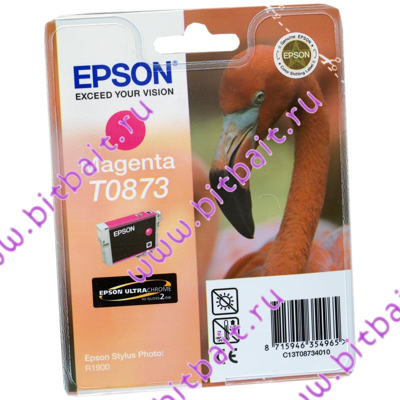 Пурпурный картридж для Epson Stylus Photo R1900 C13T08734010 T0873 Картинка № 1