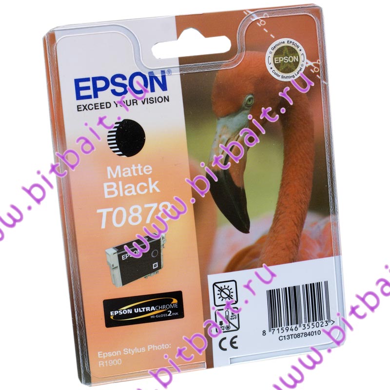 Матовый картридж для Epson Stylus Photo R1900 C13T08784010 T0878 Картинка № 1