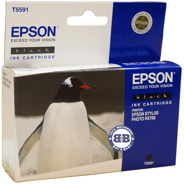 Чёрный картридж для Epson RX700 C13T559140 T5591 Картинка № 1