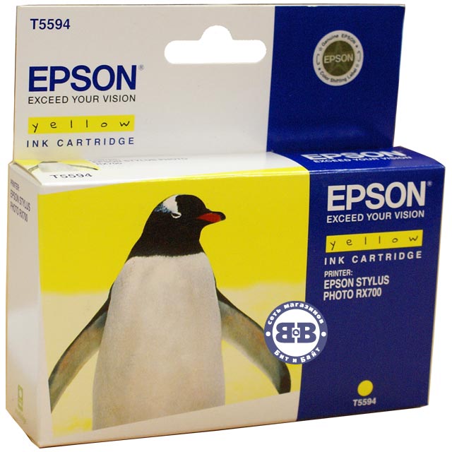 Жёлтый картридж для Epson RX700 C13T559440 T5594 Картинка № 1
