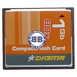Compact Flash Card 1024Mb Digma 80x RTL Картинка № 1