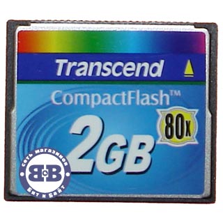 Compact Flash Card 2048Mb Transcend 80x (TS2GCF80) RTL Картинка № 1